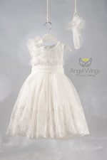 Angel Wings βαπτιστικό φόρεμα για κορίτσι ALBA 263