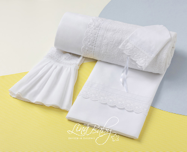 Lina Baby Σετ Λαδόπανο Broderie Anglais 1511