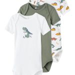 Name it Σετ 3 ΤΜΧ Κοντομάνικα Φορμάκια Dino