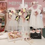 Βαπτιστικό Πακέτο Marshmallow Λουλουδένιο Στεφάνι Εκρού-Σάπιο Μήλο