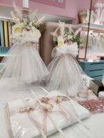 Βαπτιστικό Πακέτο Marshmallow Floral Στεφανάκι Σάπιο Μήλο