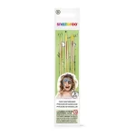 Snazaroo 3 Πινέλα Face Painting Mε Πράσινη Λαβή