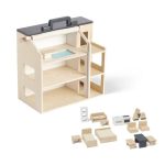KIDS CONCEPT. Ξύλινο Κουκλόσπιτο με Φιγούρες και Έπιπλα (φυσικό)
