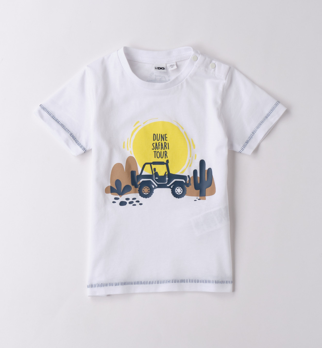 4B452-00-0113~Folded~e-commerce iDO Παιδικό T-shirt Λευκό Safari