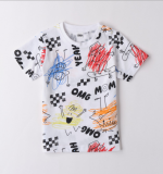 iDO Παιδικό T-shirt Λευκό Με Ζωγραφιές