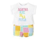Agatha Ruiz De La Prada-Βρεφικό Σετ 2ΤΜΧ Καρό