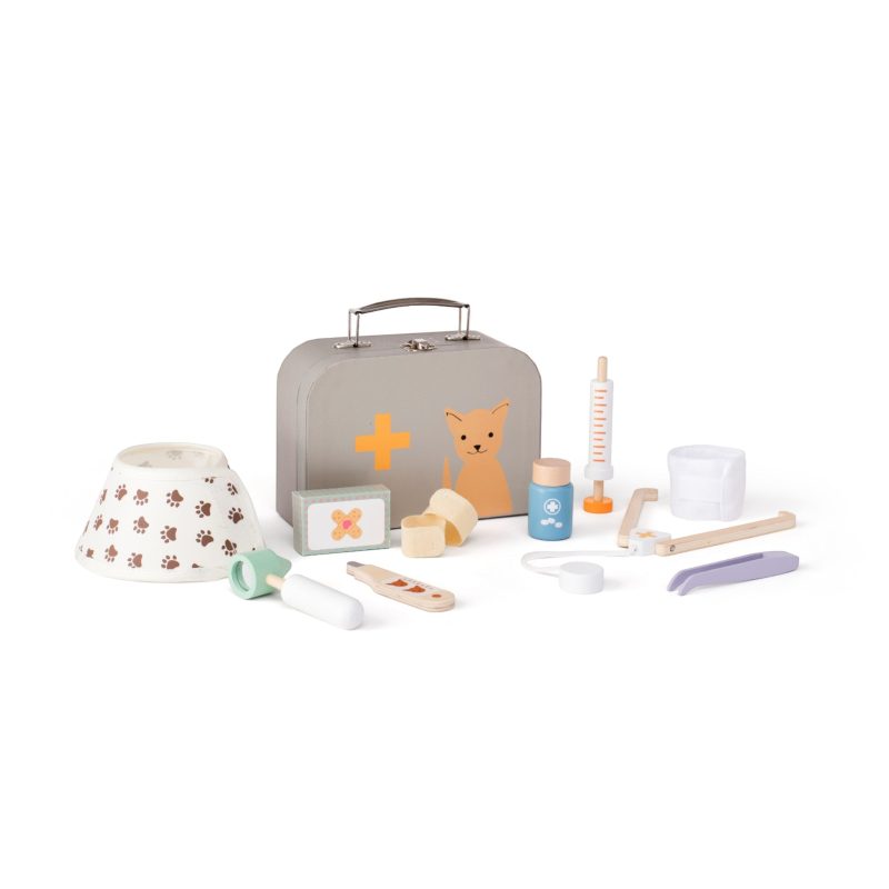KIDS CONCEPT. Ξύλινο σετ παιχνιδιού κτηνίατρος KID'S HUB