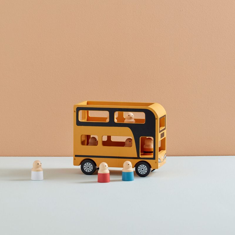 KIDS CONCEPT. Ξύλινο Double Decker Λεωφορείο Με Φιγούρες AIDEN