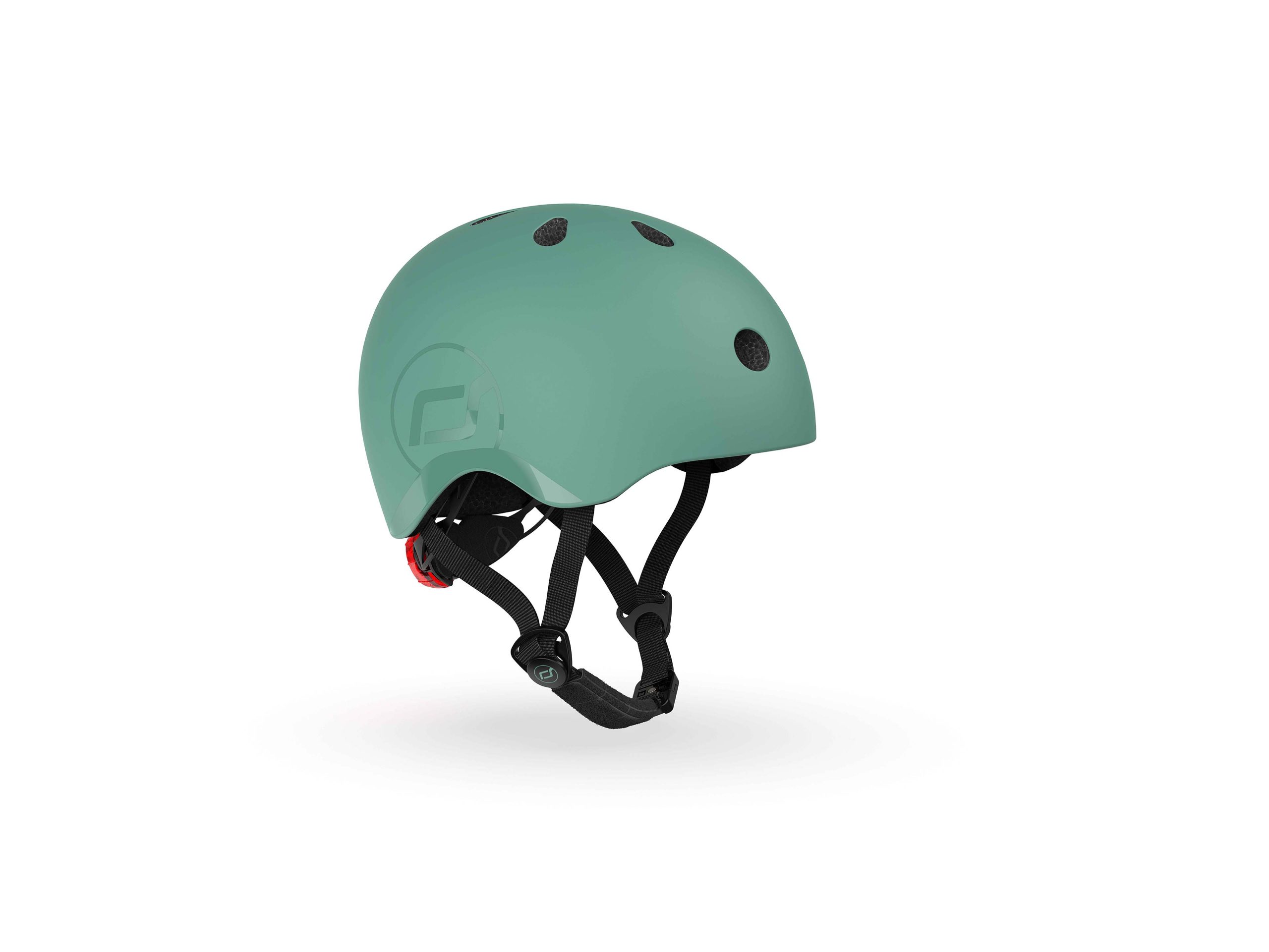 S-FOREST-LS FRONT DIAGONALLY_38.119 Scoot & Ride Κράνος S-M για Ποδήλατο & Πατίνι με Φωτάκι LED Πράσινο