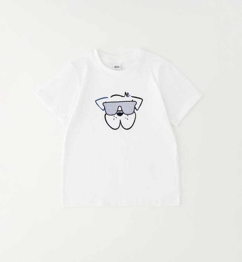iDO Παιδικό T-shirt Με Στάμπα Λευκή