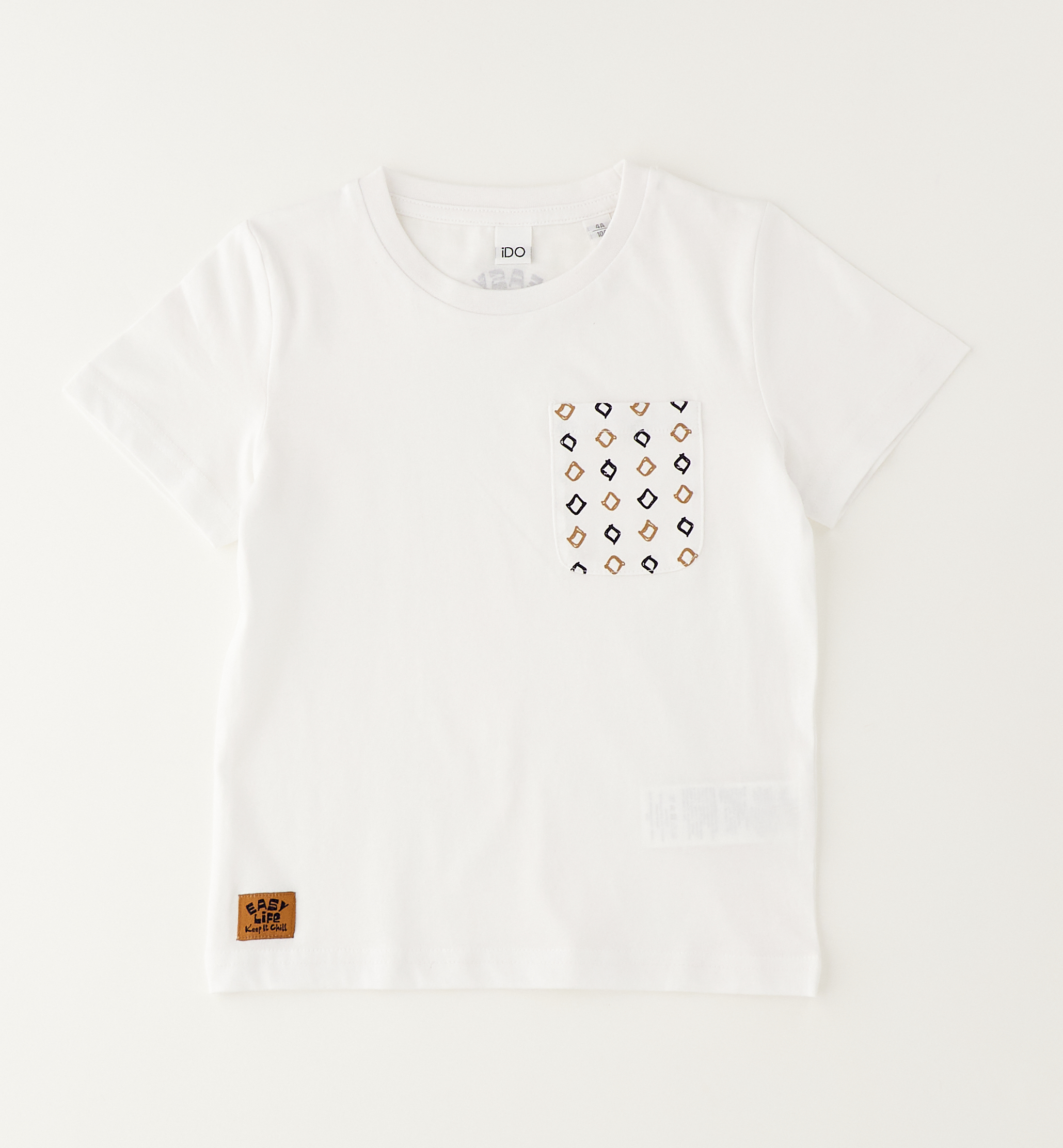 4g267-00-0113~Folded~e-commerce iDO Παιδικό T-shirt Λευκό