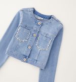 iDO Εφηβικό Jacket Τζιν Με Πέρλες