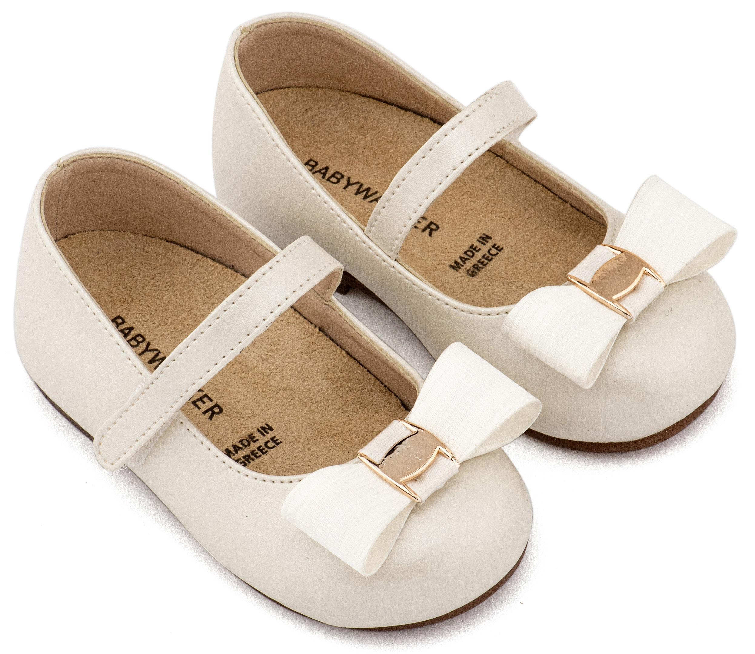 BS3600-IVORY1-BABYWALKER Babywalker Βαπτιστικές Μπαλαρίνες BS.3600