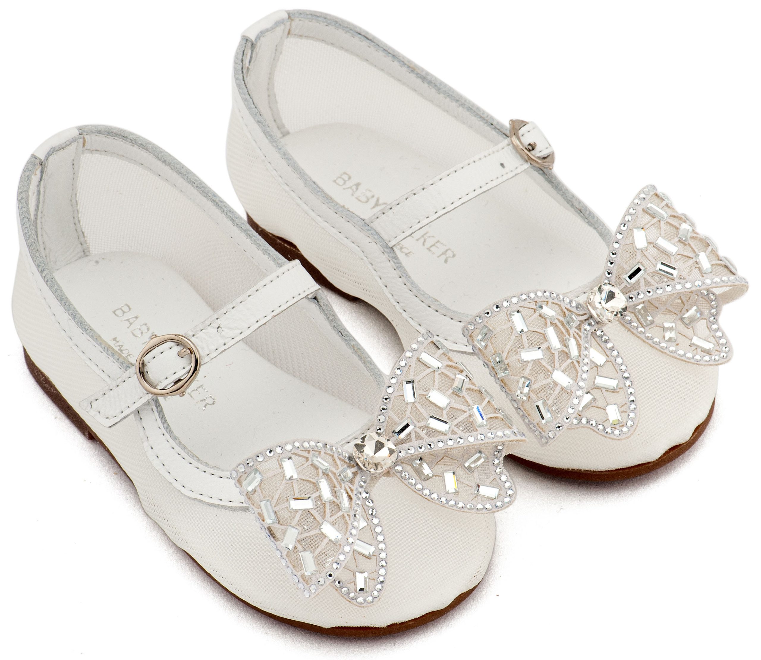 EXC5903-WHITE1-BABYWALKER Babywalker Βαπτιστικές Μπαλαρίνες EXC.5903