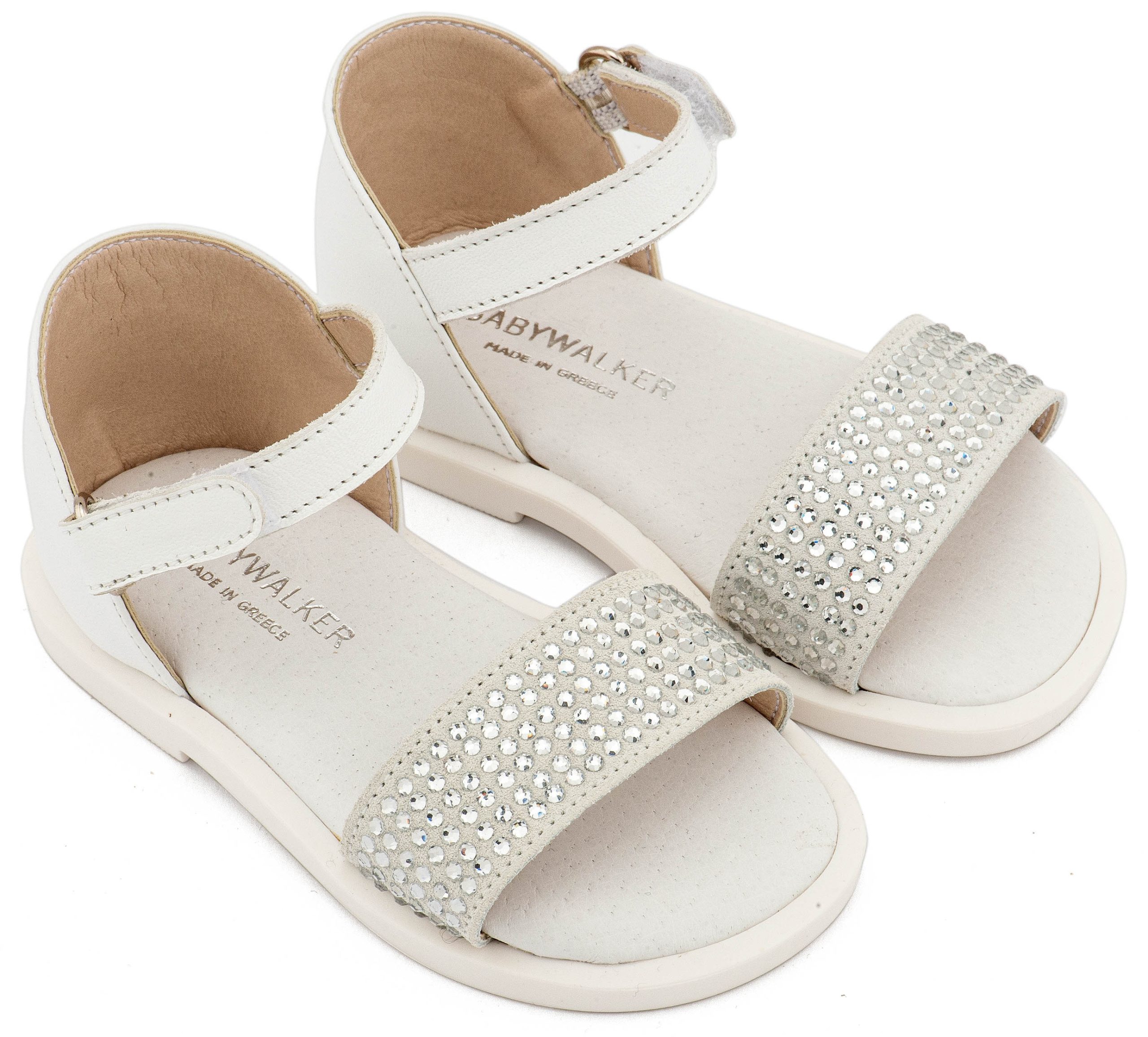 LU6133-WHITE1-BABYWALKER Babywalker Βαπτιστικά Πέδιλα LU.6133