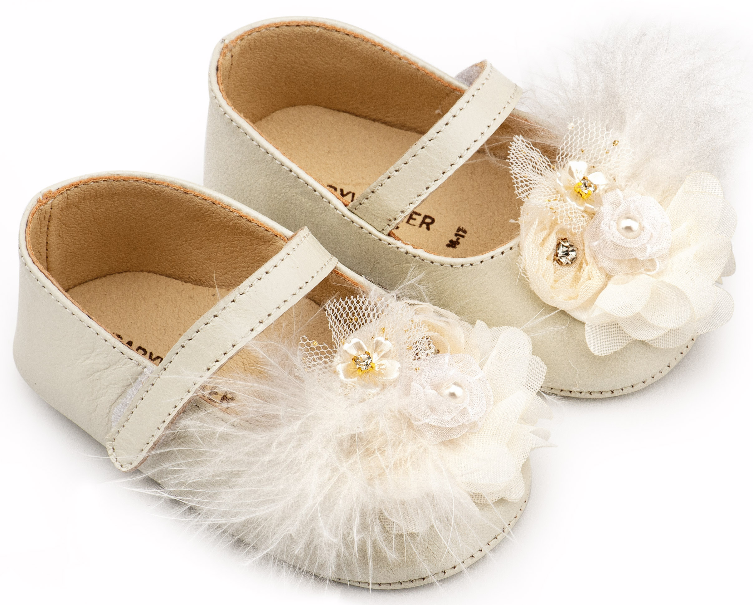MI1663-IVORY1-BABYWALKER Babywalker Βαπτιστικές Μπαλαρίνες MI.1663