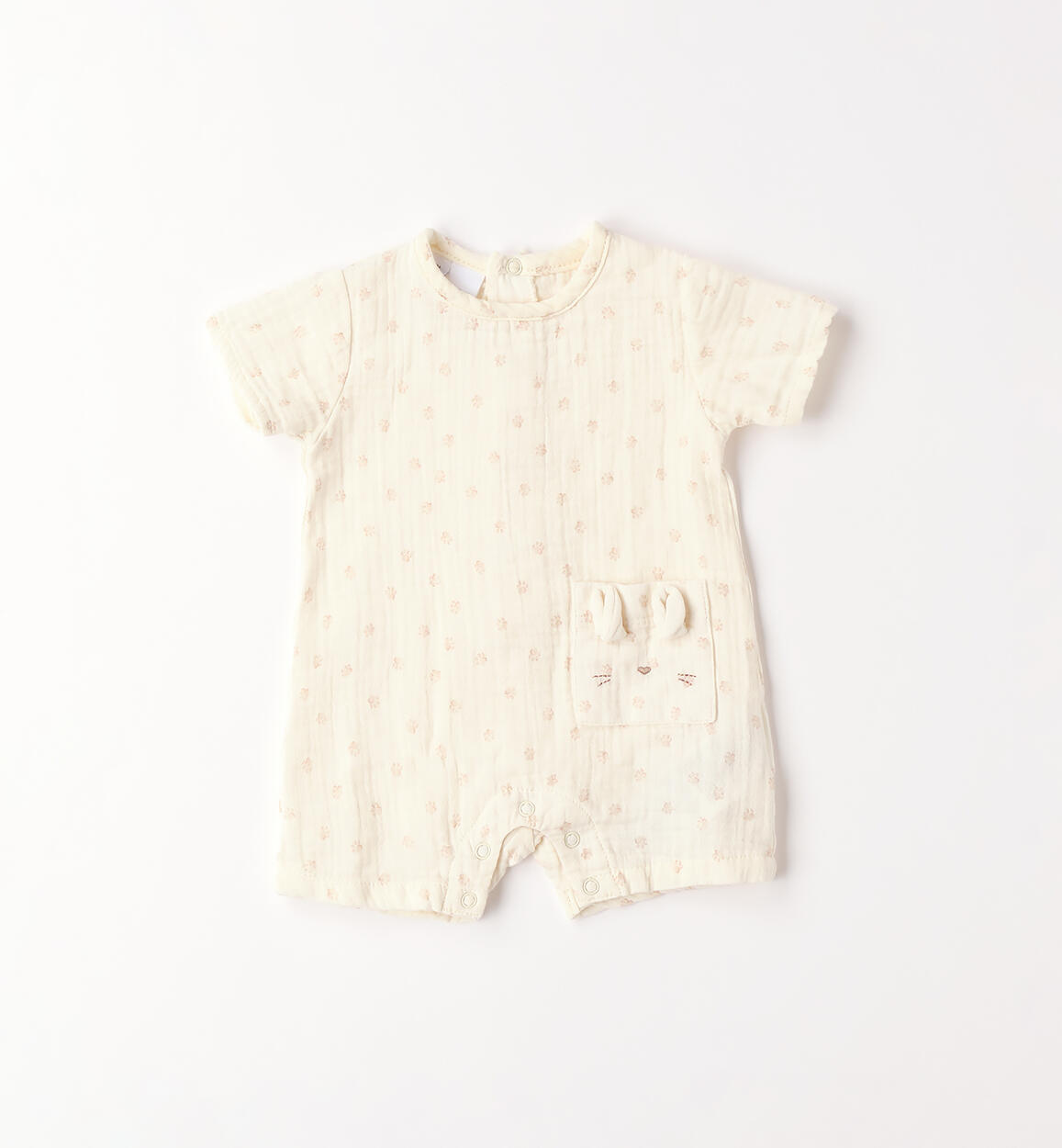 pagliaccetto-modello-unisex-latte-dettaglio-01-0714g18700-6bwc iDO Βρεφικό Φορμάκι Κρεμ