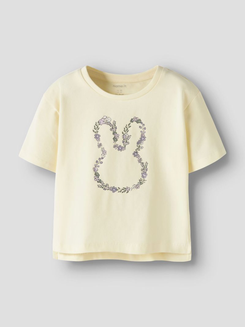 Name it Παιδικό T-shirt Mε Φλοράλ Λαγουδάκι