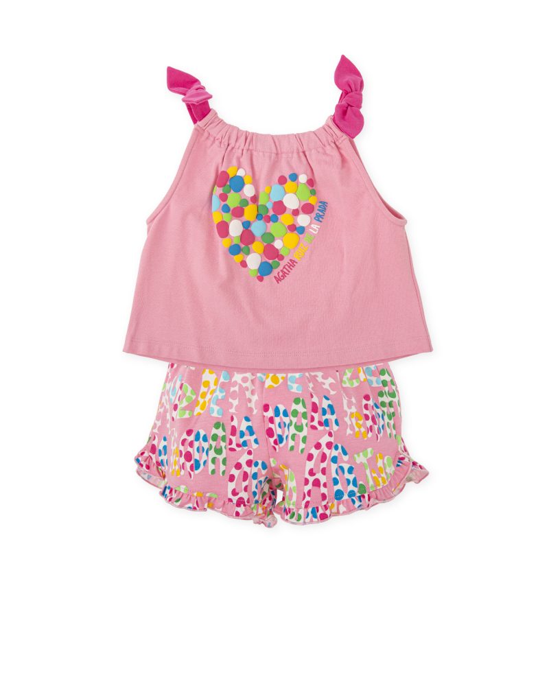 Agatha Ruiz De La Prada-Παιδικό Σετ 2ΤΜΧ Ροζ