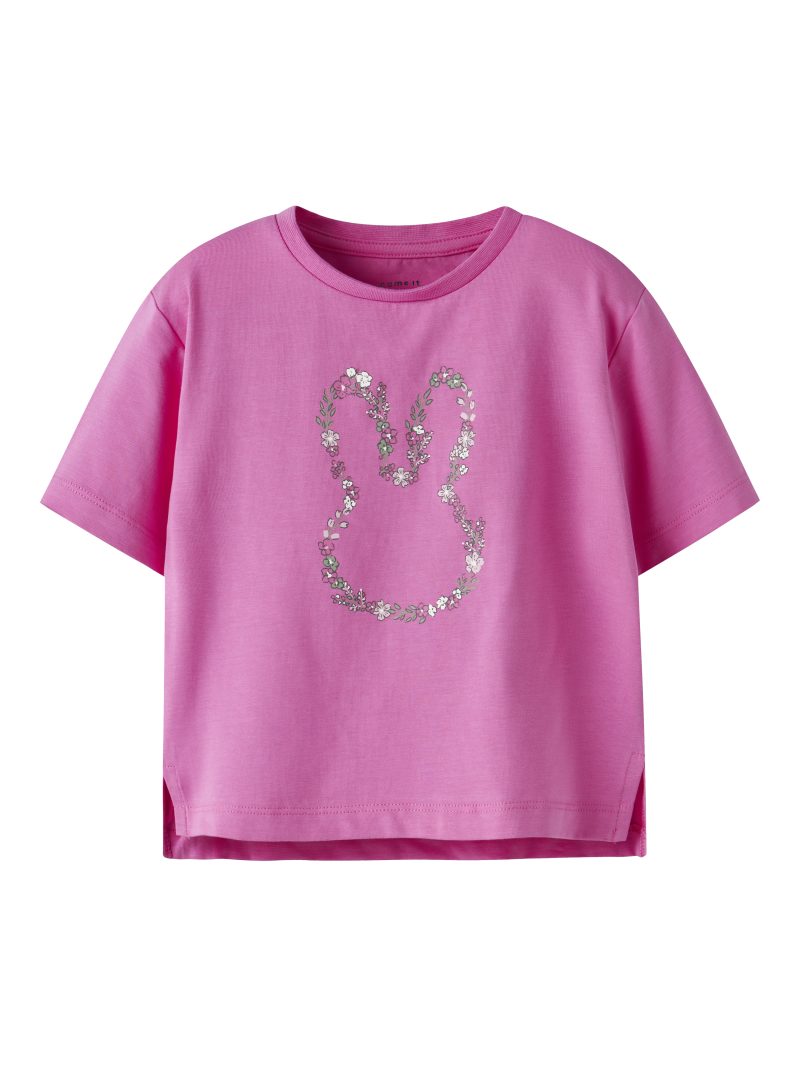 Name it Παιδικό T-shirt Mε Φλοράλ Λαγουδάκι