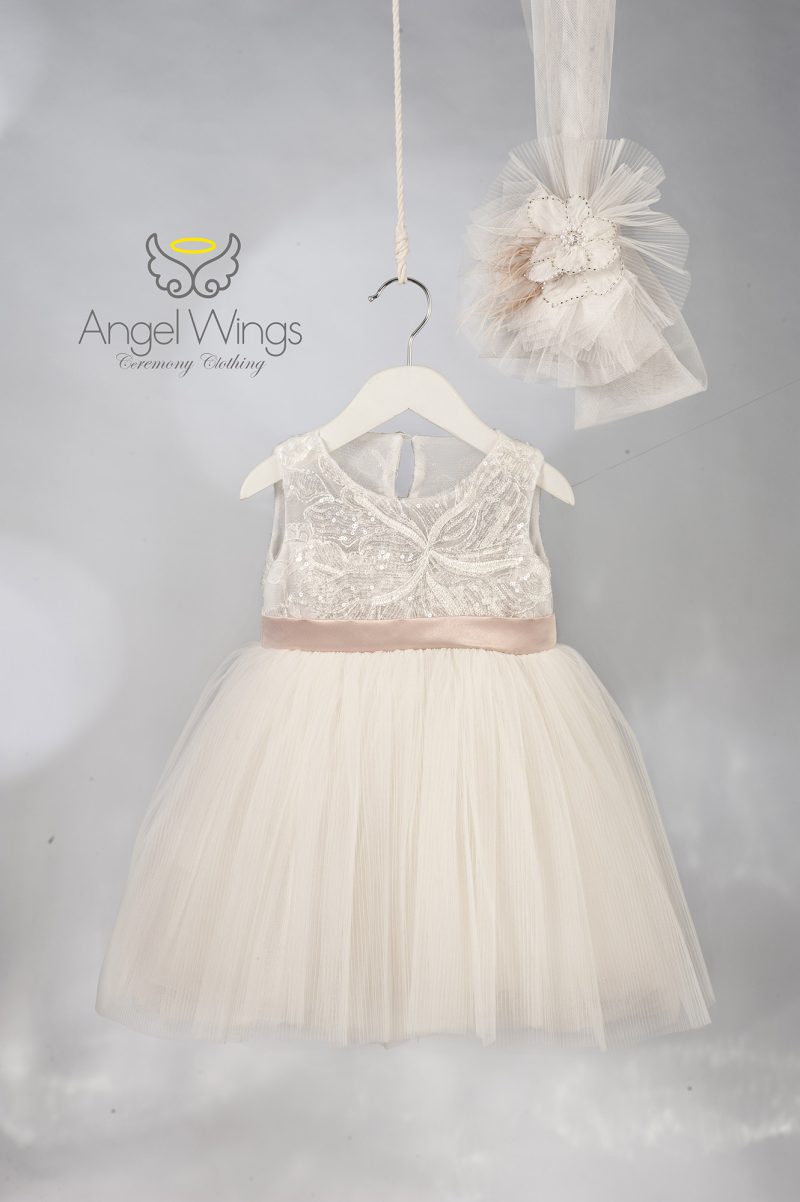 Angel Wings βαπτιστικό φόρεμα PAVLINA 306
