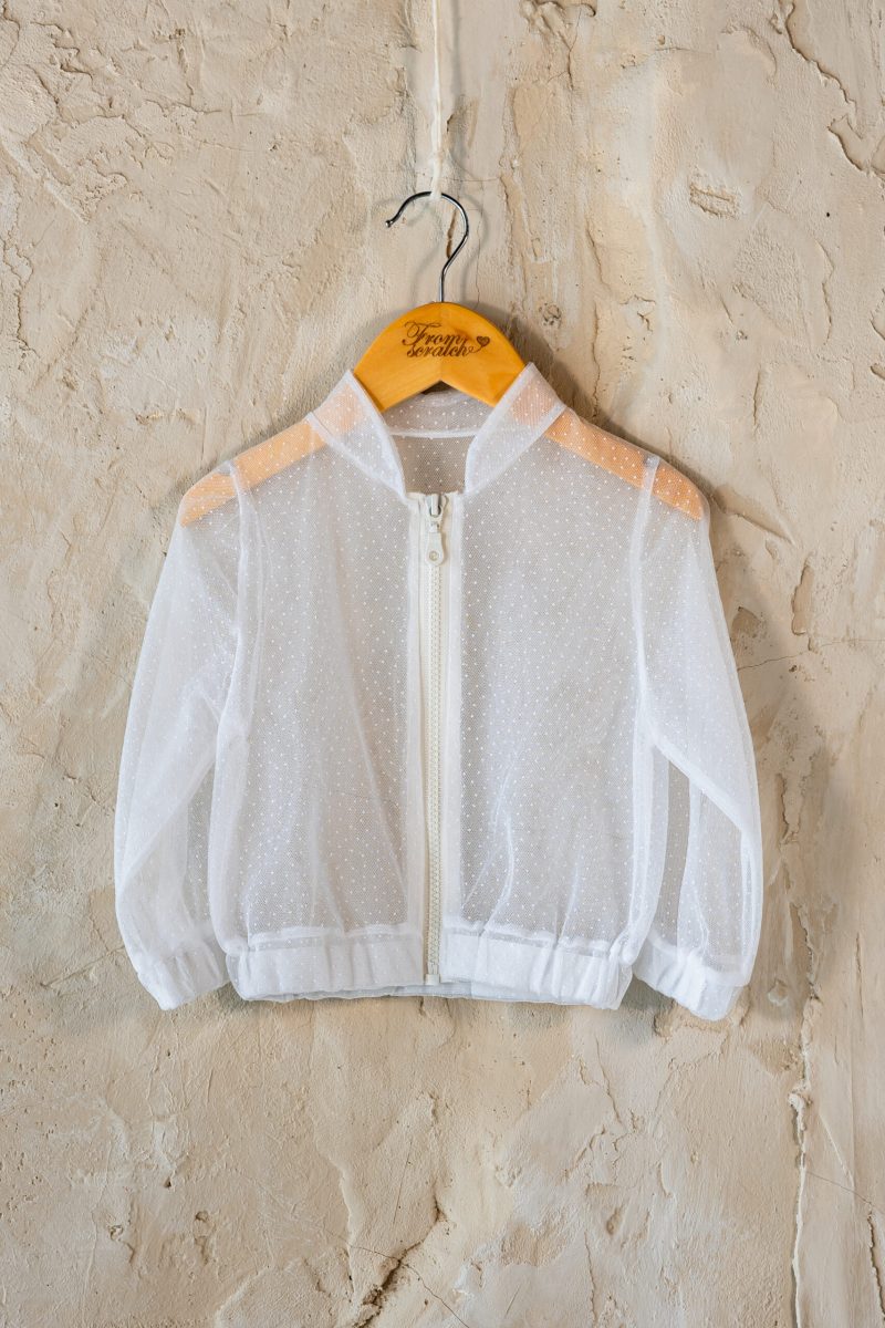 From Scratch Βαπτιστικό Jacket Διαφανές Πουά