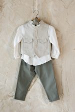 From Scratch Βαπτιστικό Ρούχο Σύνολο “Oliver” (Με Γιλέκο)