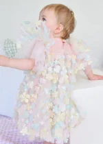Angel’s Face Βρεφικό Φόρεμα Με 3D Λουλούδια Πολύχρωμα