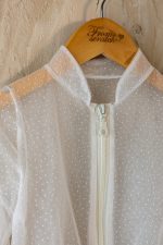 From Scratch Βαπτιστικό Jacket Διαφανές Πουά