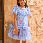 Angel’s Face Παιδικό Φόρεμα Τούλινο Floral Σιέλ