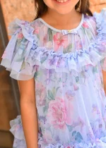 Angel’s Face Παιδικό Φόρεμα Τούλινο Floral Σιέλ