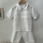 La joie Βαπτιστικό Σετ Με Σορτς Λευκό 2670