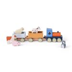 KIDS CONCEPT. Ξύλινο Τρενάκι Με Ζώα Της Φάρμας AIDEN