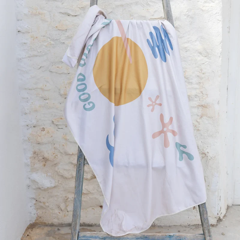 Πετσέτα Παραλίας Microfiber "Good Vibes"
