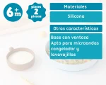 Kiokids Πιάτο Σιλικόνης Με Χωρίσματα & Μπολ Σιέλ