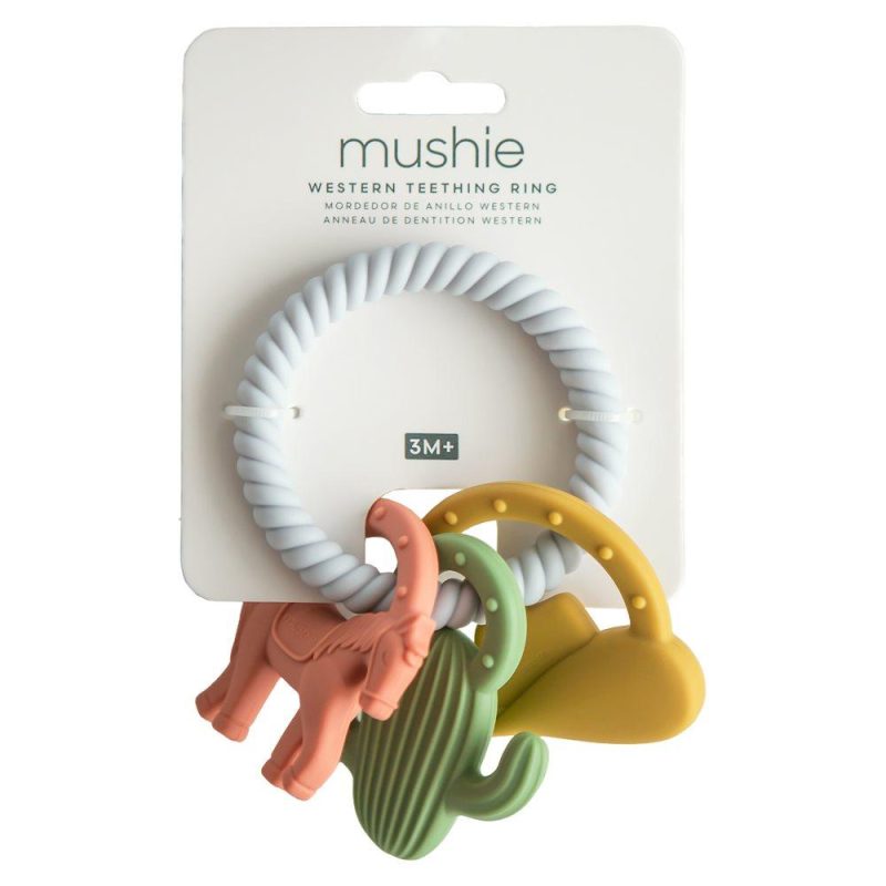 Mushie. Κρίκος με Μασητικά Παιχνιδάκια Western