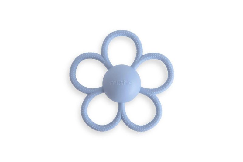 Mushie. Μασητική Κουδουνίστρα Daisy Faded Denim