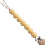 Mushie. Κλιπ Πιπίλας Σιλικόνης Halo Muted Yellow
