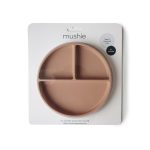 Mushie. Πιάτο Σιλικόνης με Χωρίσματα & Αντιολισθητική Βάση Blush