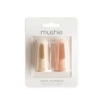 Mushie. Σετ 2 Βρεφικές Οδοντόβουρτσες Δακτύλου Σιλικόνης Blush/Shifting Sand