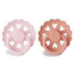 FRIGG. Σετ 2 Πιπίλες Σιλικόνης Fairytale White Lilac/Pretty in Peach 0-6 Μηνών