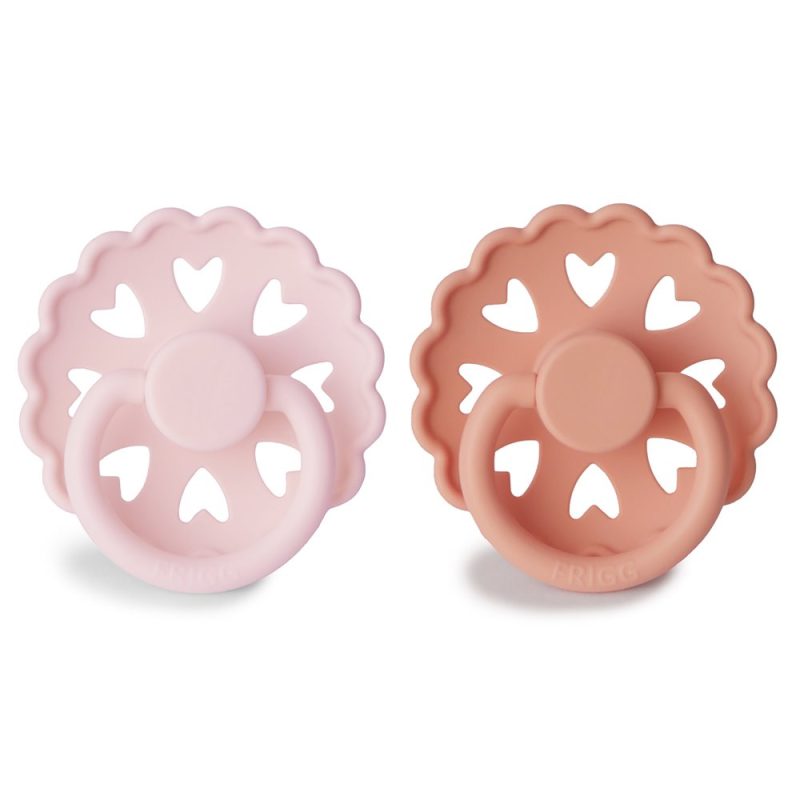 FRIGG. Σετ 2 Πιπίλες Σιλικόνης Fairytale White Lilac/Pretty in Peach 0-6 Μηνών