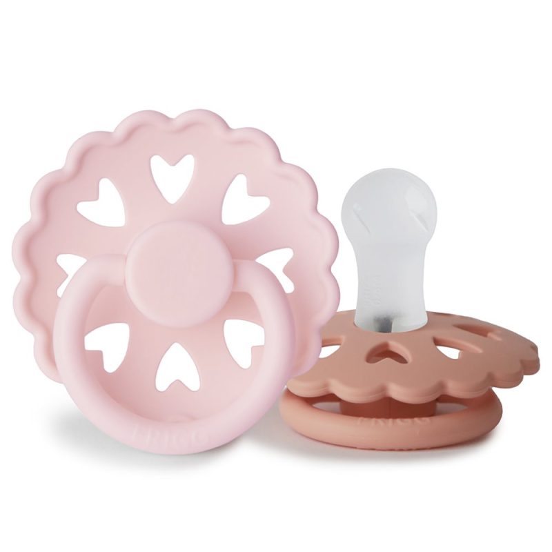 FRIGG. Σετ 2 Πιπίλες Σιλικόνης Fairytale White Lilac/Pretty in Peach 0-6 Μηνών