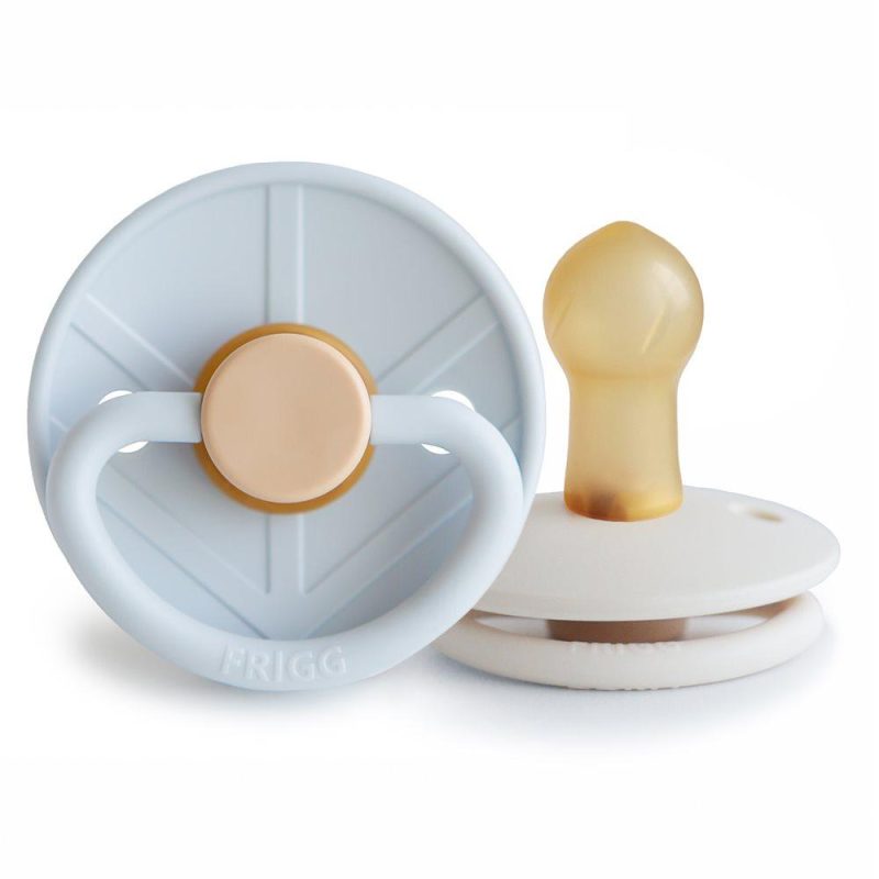 FRIGG. Σετ 2 Πιπίλες Latex Little Viking Powder Blue/Cream 0-6 Μηνών