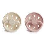 FRIGG. Σετ 2 Πιπίλες Σιλικόνης Moon Phase Blush/Cream 0-6 Μηνών
