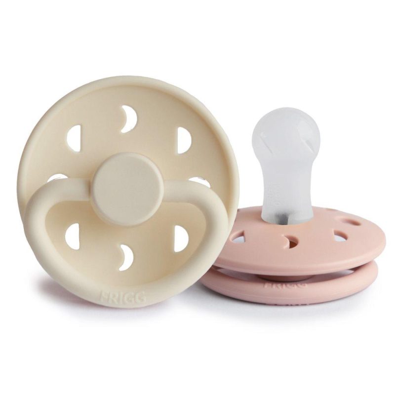 FRIGG. Σετ 2 Πιπίλες Σιλικόνης Moon Phase Blush/Cream 0-6 Μηνών
