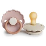 FRIGG. Σετ 2 Πιπίλες Latex Daisy Biscuit/Cream 0-6 Μηνών
