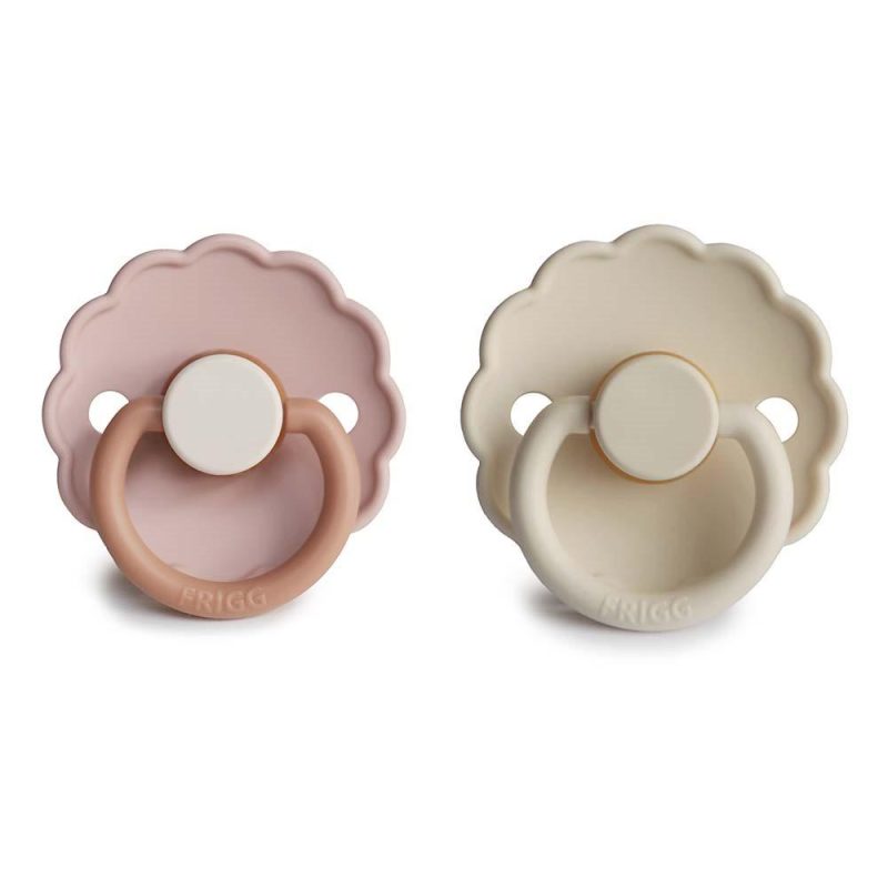 FRIGG. Σετ 2 Πιπίλες Latex Daisy Biscuit/Cream 0-6 Μηνών