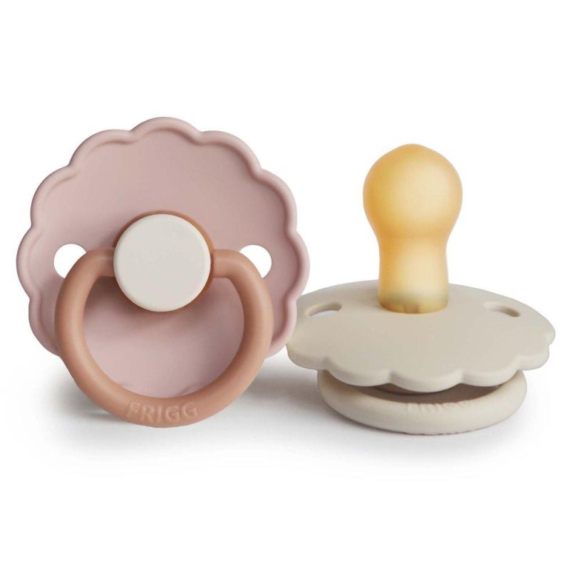 FRIGG. Σετ 2 Πιπίλες Latex Daisy Biscuit/Cream 0-6 Μηνών