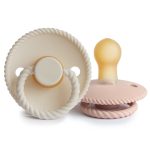 FRIGG. Σετ 2 Πιπίλες Latex Rope Blush/Cream 0-6 Μηνών